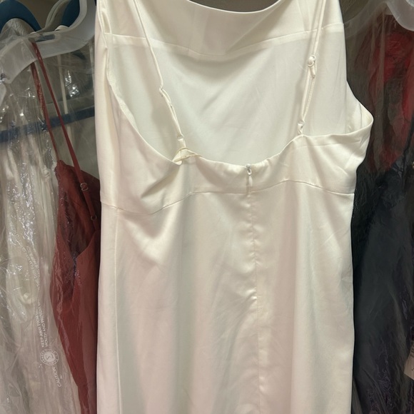 Dreaming in Luna white satin mini dress - Picture 2 of 3